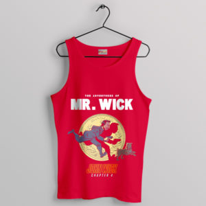 John Wick 4 Adventure Of Tintin Red Tank Top