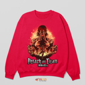 Join the Battle with Eren Yeager Red Sweatshirt