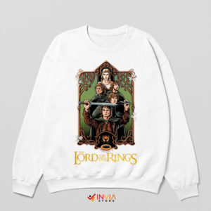 Join the Fellowship with Hobbits White Sweatshirt