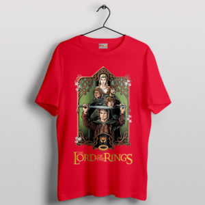 Journey with Hobbits Lord of the Rings Red T-Shirt