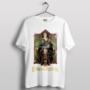 Journey with Hobbits Lord of the Rings White T-Shirt