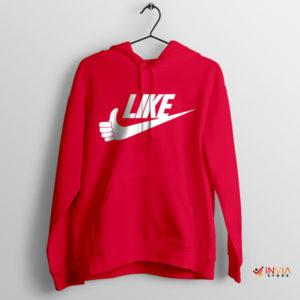 Just Do It Like Meme Symbol Nike Red Hoodie