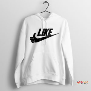 Just Do It Like Meme Symbol Nike White Hoodie