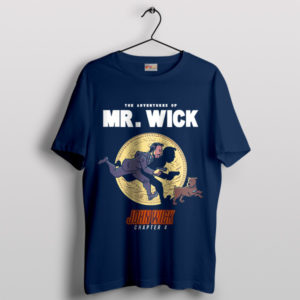 Keanu Reeves John Wick 4 Tintin Navy T-Shirt