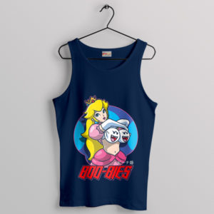 King Boo Princess Peach Hook-Ups Navy Tank Top