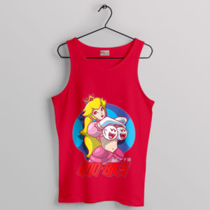 King Boo Princess Peach Hook-Ups Red Tank Top