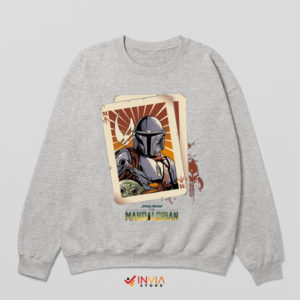 King Card Style Din Djarin Mando Sport Grey Sweatshirt