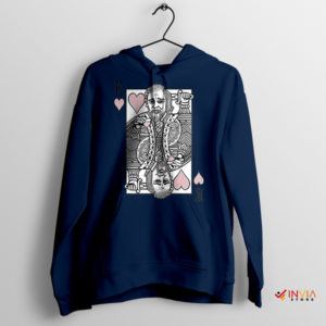 King Play Card Leo DiCaprio Navy Hoodie