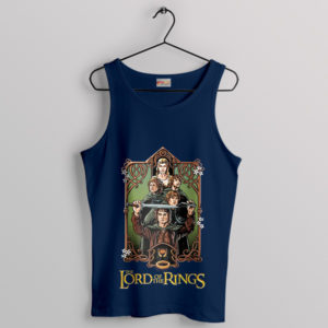 LOTR Legends Hobbits Heroes Navy Tank Top