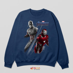 Last Stand Captain America Iron Man Navy Sweatshirt