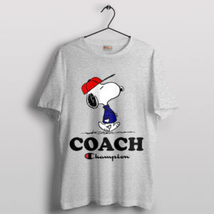 Laugh and Learn with Coach Snoopy Sport Grey T-Shirt