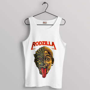 Legend Rodman Godzilla Rodzilla NBA White Tank Top