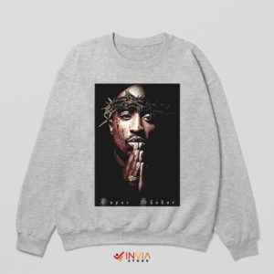 Legends Jesus Tupac Shakur Tribute Sport Grey Sweatshirt