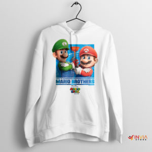 Legends Unite Super Mario Movie Bros White Hoodie