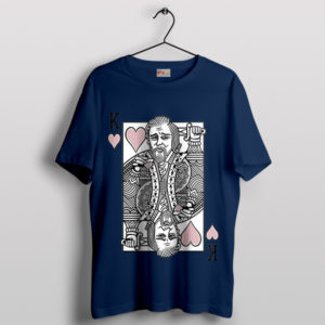 Leo DiCaprio Tarot King Cards Navy T-Shirt