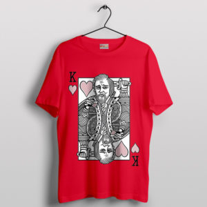 Leo DiCaprio Tarot King Cards Red T-Shirt