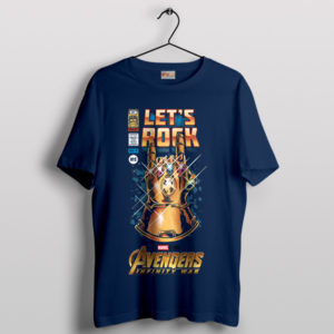 Let's Rock the Universe Thanos Gauntlet Navy T-Shirt