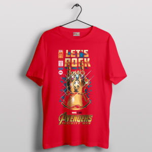 Let's Rock the Universe Thanos Gauntlet Red T-Shirt