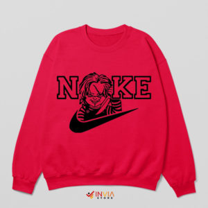 Living With Chucky Nike Style Red Sweatshirt