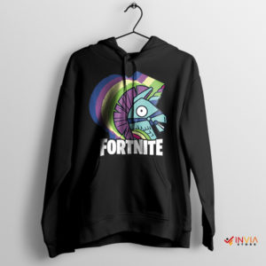 Llama Love in Every Thread Game Black Hoodie