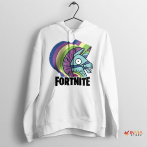 Llama Love in Every Thread Game White Hoodie