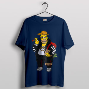 Mad Homer Donut Hypebeast Style Navy T-Shirt