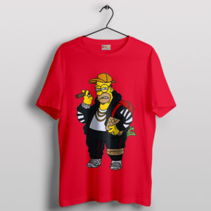 Mad Homer Donut Hypebeast Style Red T-Shirt