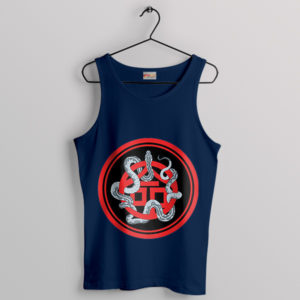 Majestic Metal Serpent Senjutsu Navy Tank Top