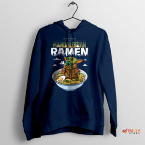 Mandalorian Baby Yoda Ramen Bowl Navy Hoodie