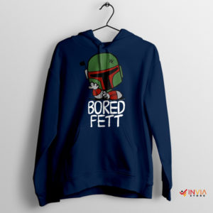 Mandalorian Bad Mood Boba Fett Navy Hoodie