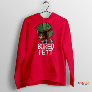 Mandalorian Bad Mood Boba Fett Red Hoodie