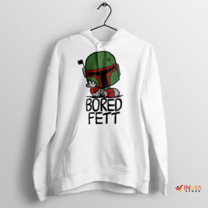 Mandalorian Bad Mood Boba Fett White Hoodie