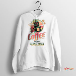 Mandalorian Barista Boba Fett Coffee White Hoodie