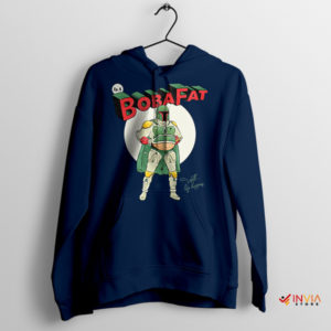 Mandalorian Comic Funny Boba Fat Navy Hoodie