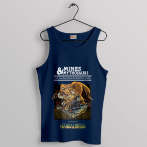 Mandalorian DnD Mythosaurs Fight Navy Tank Top