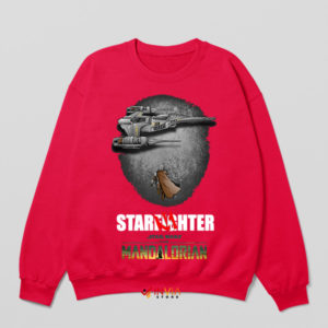 Mandalorian Starfighter N1 Journey Red Sweatshirt