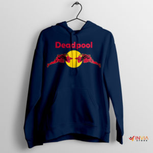 Marvel Deadpool Drink Red Bull Navy Hoodie