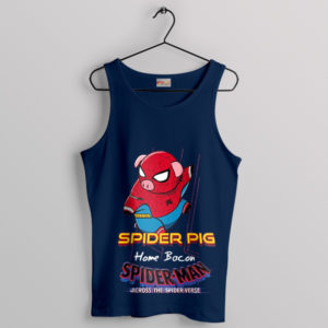 Marvel Spiderpig Spider Verse Navy Tank Top