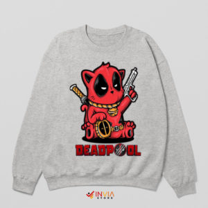 Marvel Universe Cat Deadpool 3 Sport Grey Sweatshirt