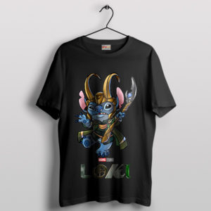 Marvel's God of Mischief Stitch Black T-Shirt