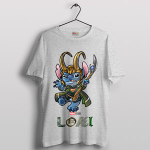 Marvel's God of Mischief Stitch Sport Grey T-Shirt