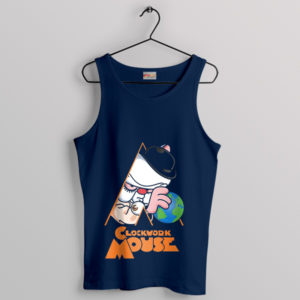 Mashup Brain from Pinky A Clockwork Navy Tank Top