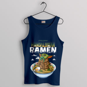 Meme Baby Yoda Maruchan Ramen Navy Tank Top