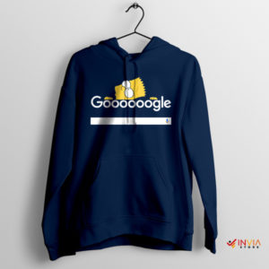 Meme Bart Cartoon Bard AI Google Navy Hoodie