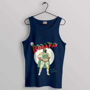 Meme Boba Fat Bounty Hunter Navy Tank Top