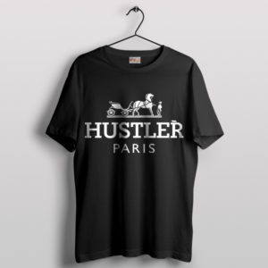 Meme Hustler Coach Paris Logo Black T-Shirt