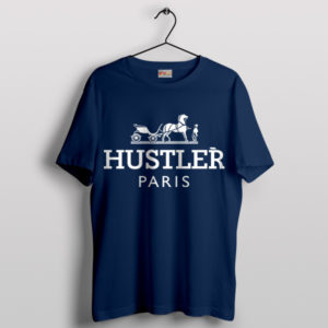 Meme Hustler Coach Paris Logo Navy T-Shirt