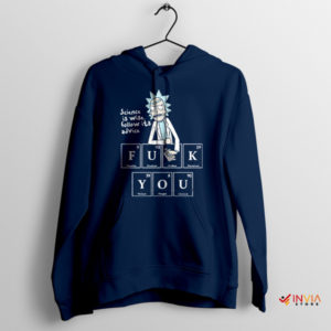 Meme Rick Sanchez Lab Elements Table Navy Hoodie