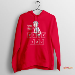 Meme Rick Sanchez Lab Elements Table Red Hoodie