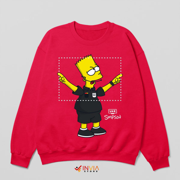 Meme VAR Football Bart Referee Sweatshirt